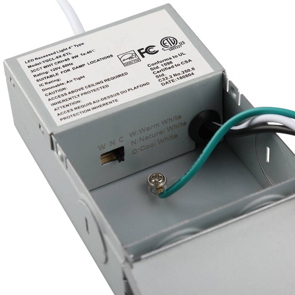 Ultra Thin ROUND 4in 9w 5 CCT Switchable (2700K/3000K/4000K/5000K/6000K) Dimmable