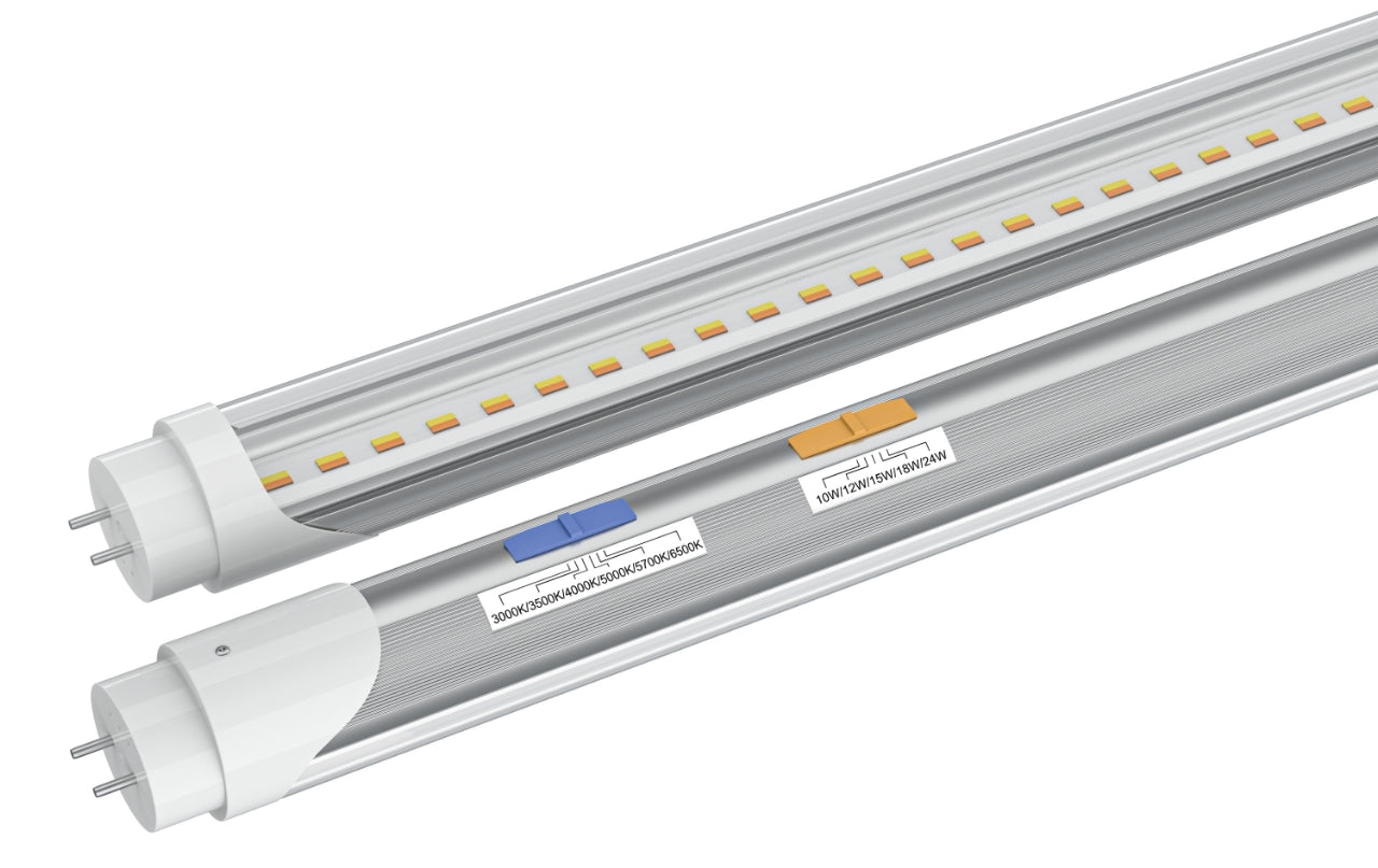 4ft G13 T8 (10w/12w/15w/18w/24w) WATTAGE ADJUSTABLE 135lm/W 6CCT (2700K/3500K/4000K/5000K/5700K/6500K) KELVIN ADJUSTABLE "ENERGY MISER"